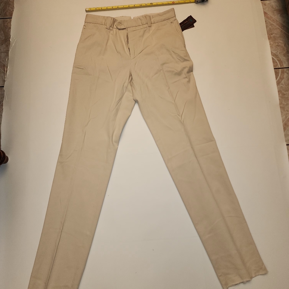 Santorelli Doninico Dress Pants Mens 34color Cream  Business Casual NWT